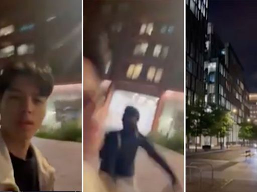 Musician films exact moment would-be mugger on bike tries to snatch his phone