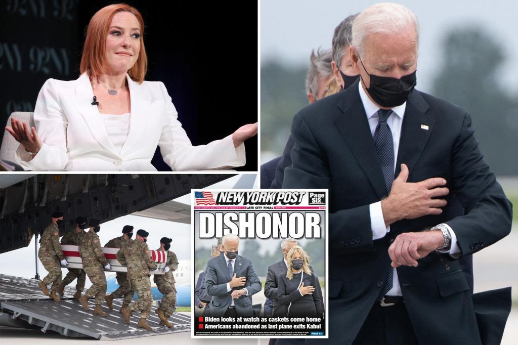 Jen Psaki forced to retract false book claim that Biden did not check his watch during ceremony for US troops slain in Afghanistan