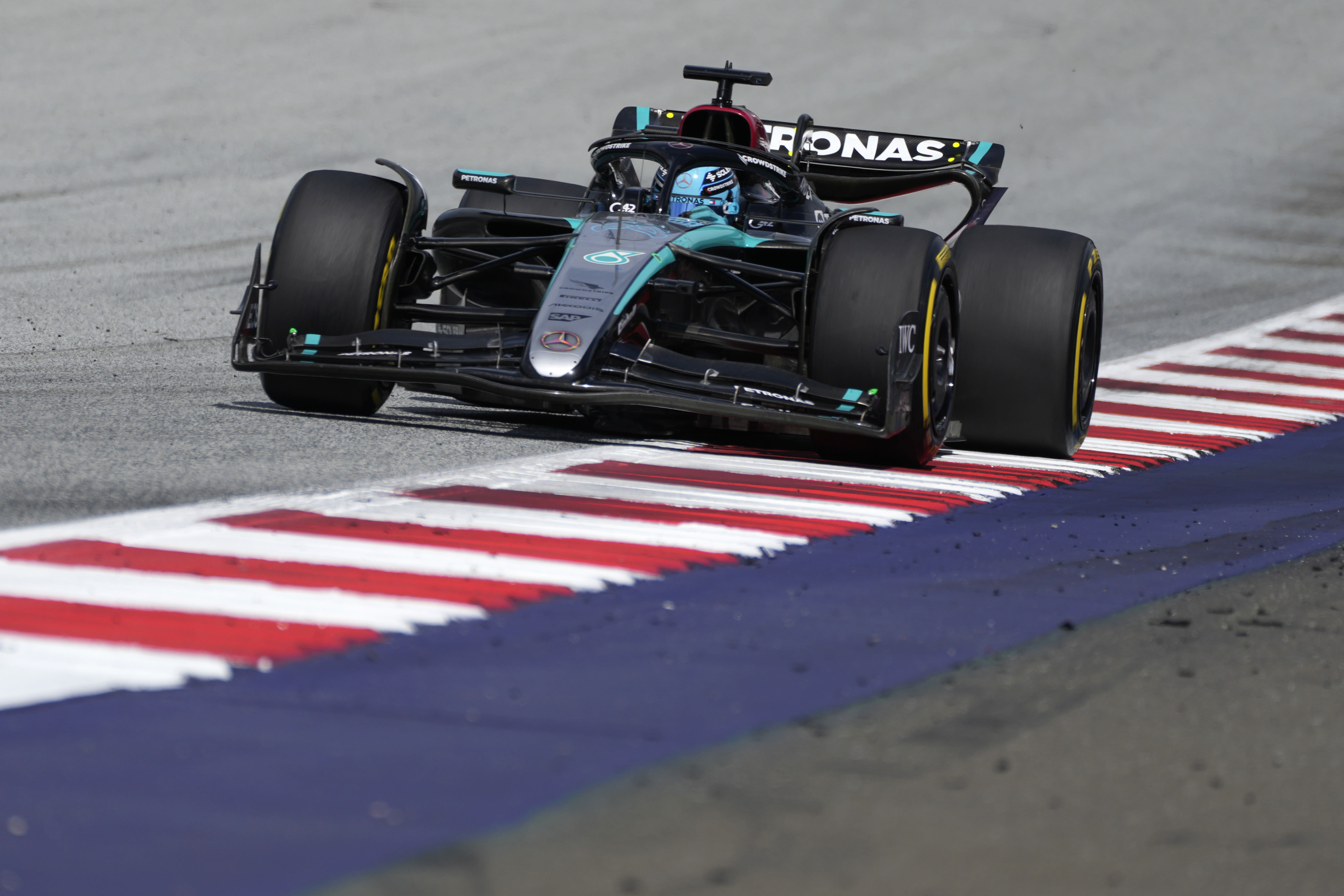 Mercedes driver Russell wins Formula 1's Austrian GP after Verstappen, Norris clash at front