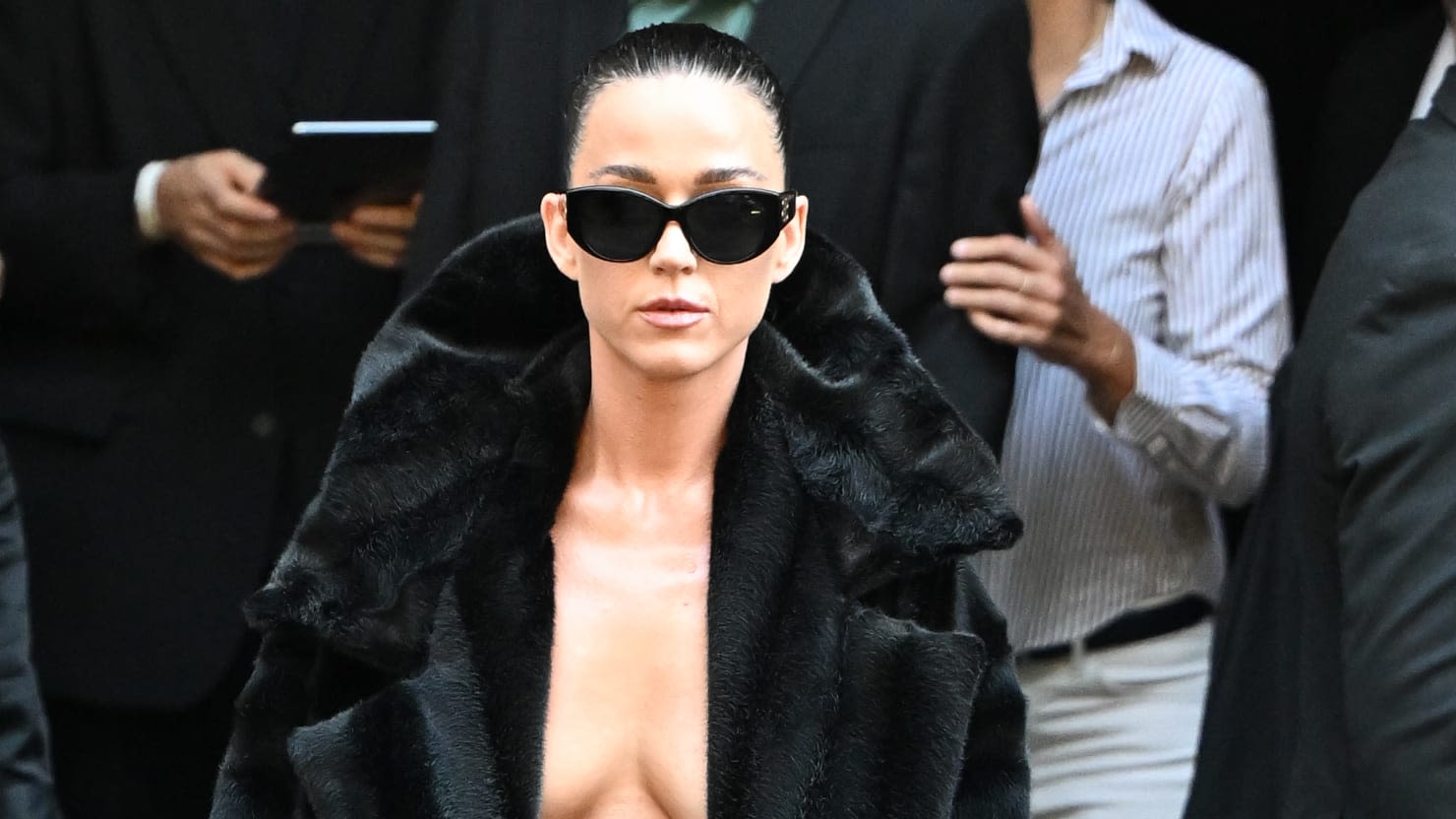 Topless Katy Perry Trying Way Too Hard at Paris Haute Couture Week