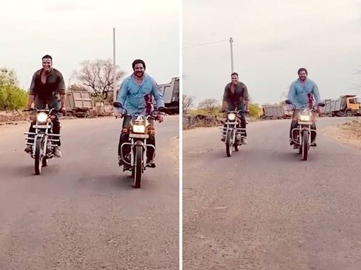 Jolly LLB 3: Akshay Kumar and Arshad Warsi go on a bike ride covered in blood as schedule comes to a wrap in Rajasthan, watch 3 : Bollywood News - Bollywood Hungama