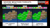 Strong to severe thunderstorms possible for Sunday evening and overnight