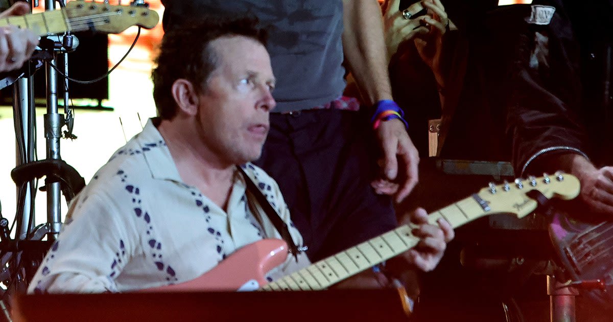 Michael J. Fox Joins Coldplay on Stage at Glastonbury Festival