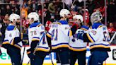 Binnington makes 36 saves, Blues edge Devils 5-3