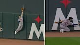 Astros' Loperfido makes leaping, juggling catch -- TWICE!