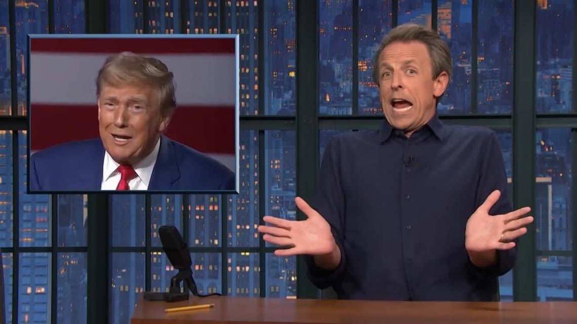 Seth Meyers takes 'A Closer Look' at last night's presidential debate