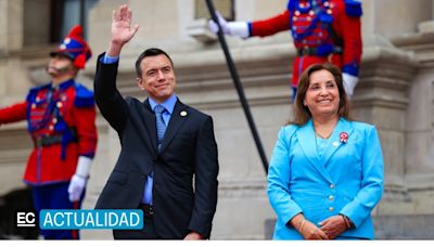 Daniel Noboa y Dina Boluarte se reunieron en el Palacio de Gobierno de Perú
