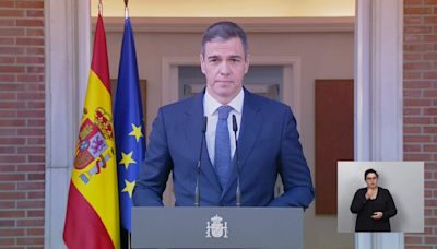 Declaración institucional de Pedro Sánchez: una "decisión histórica" que no va en contra de Israel, sino que refleja el "rechazo a Hamás"