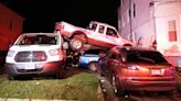 Airborne crash in Brockton results in literal pile-up