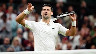 When is Novak Djokovic’s match at Wimbledon against Holger Rune?