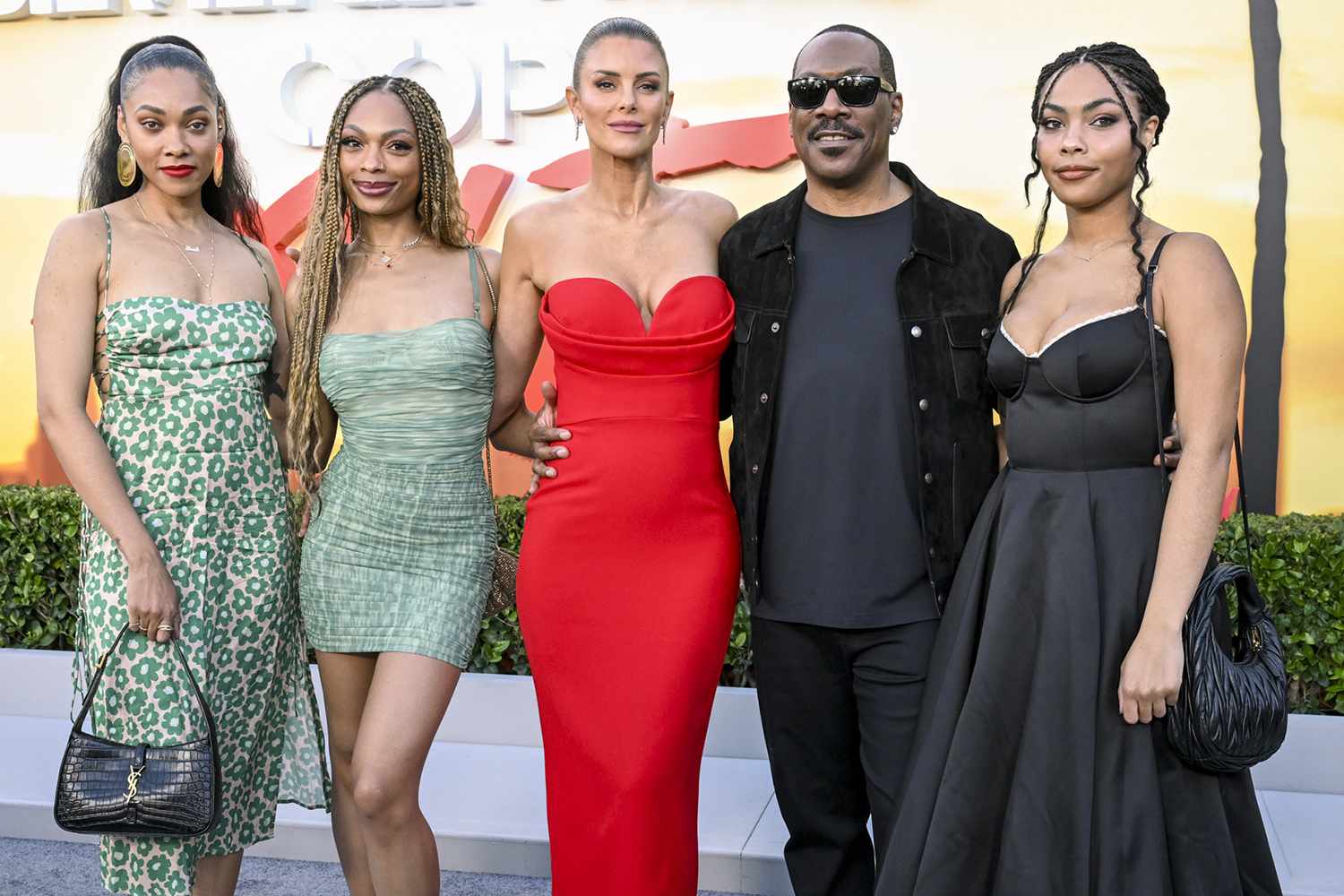 Eddie Murphy Joined by 3 of His Daughters and Fiancée Paige Butcher at Premiere of Beverly Hills Cop Sequel