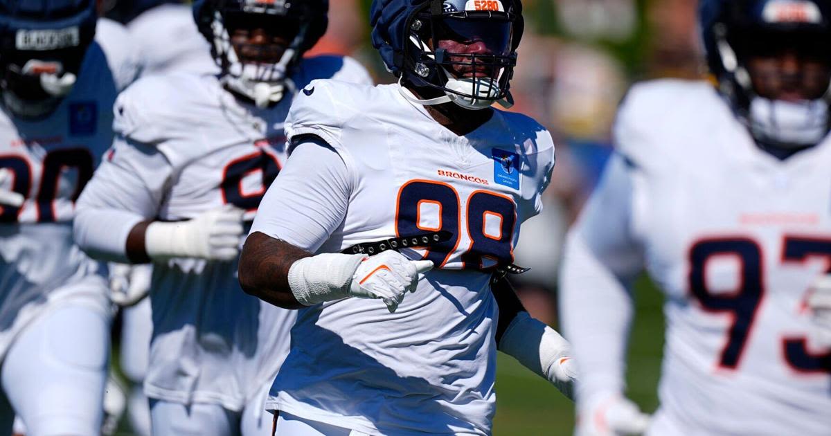 John Franklin-Myers fired up for Broncos home debut after 4-year-old son throws out balls before game