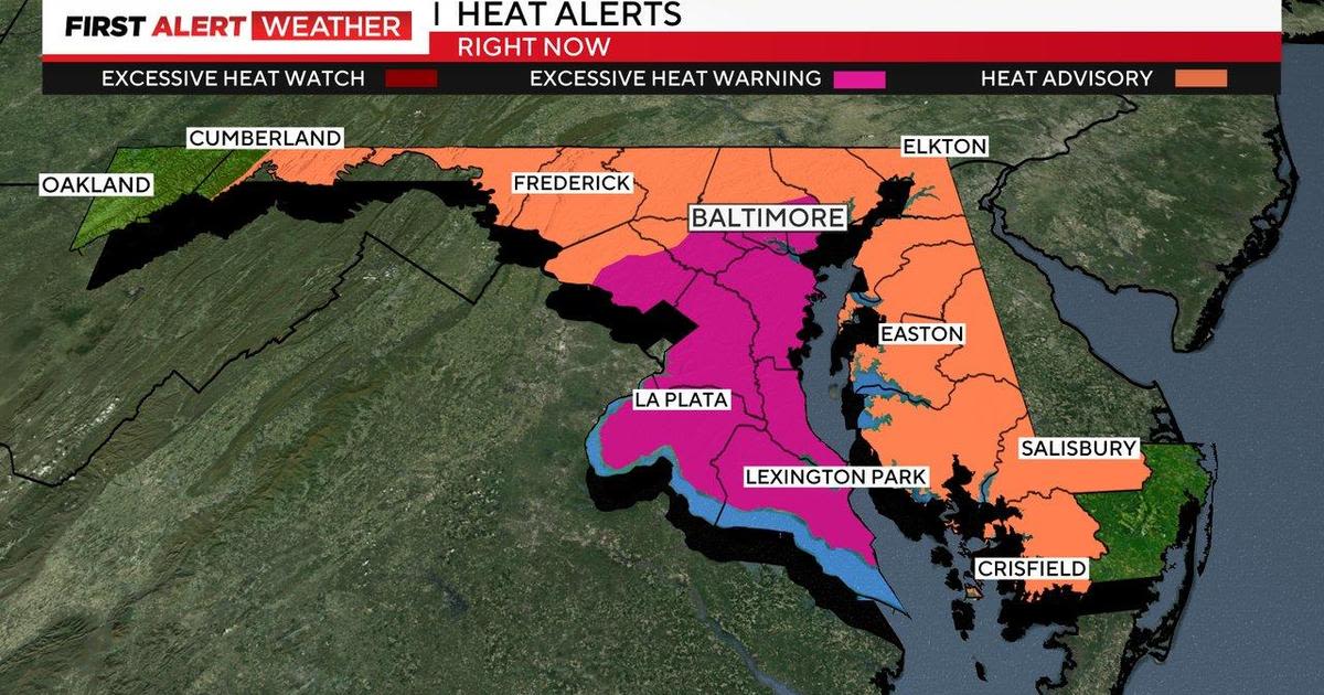 Worst of the dangerous heat in store today in Maryland