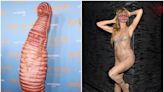 If you're wondering how Heidi Klum did anything in her worm costume, she changed into a revealing bodysuit later on — but kept the worm makeup