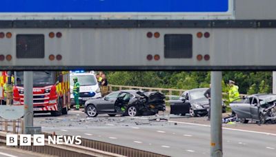 Man charged on 'unrelated matter' after M8 crash