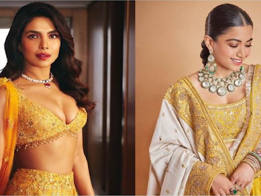 5 celebs ft Priyanka Chopra, Rashmika Mandanna, and others who nailed yellow look and exuded golden hour glamor at Ambani wedding festivities