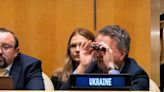 Ukraine's UN rep trolls Russia after UN vote it badly lost, using binoculars to spot its 4 allies among 183 nations