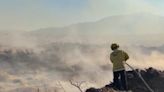 Wind-driven fire burning south of Desert Dunes Golf Club near Desert Hot Springs