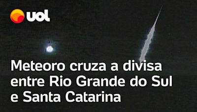 Meteoro é avistado sobre o mar na divisa entre Rio Grande do Sul e Santa Catarina; veja vídeo