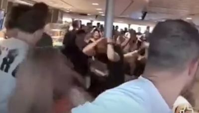 Terrified passengers scream as huge brawl breaks out on Greek vessel