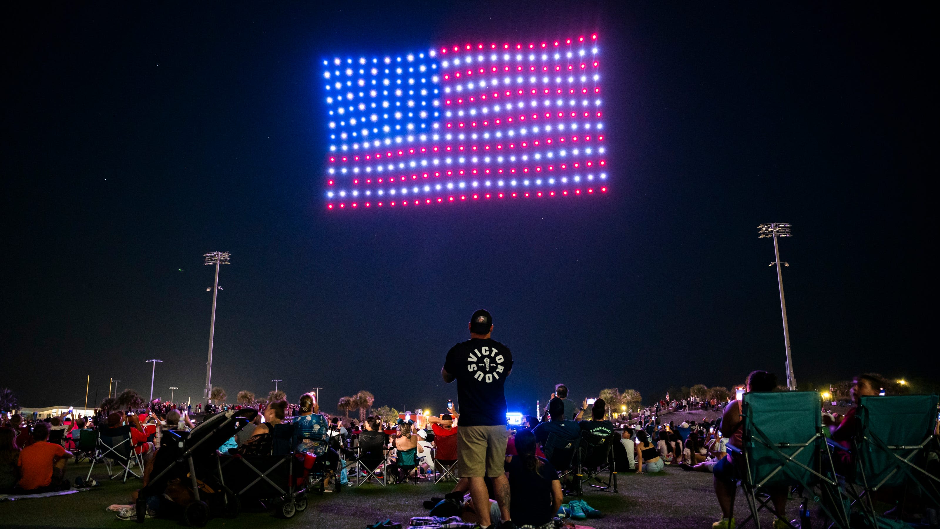 Drones light up Naples' Paradise Coast Sports Complex for Independence Day