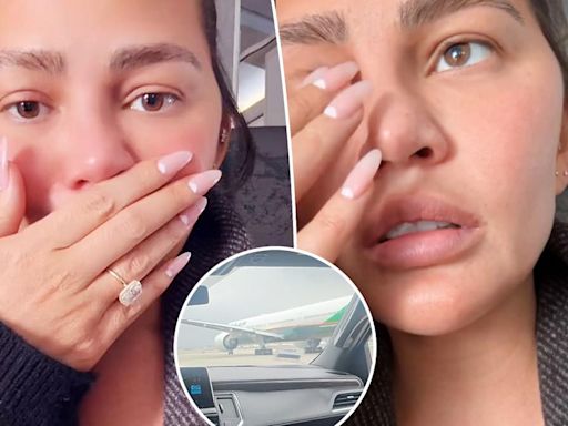 Chrissy Teigen describes ‘bracing for impact’ during plane’s ‘erroneous takeoff’