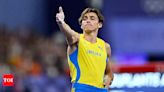 When Armand Duplantis did the 'Yusuf Dikec pose' at Paris Olympics | Paris Olympics 2024 News - Times of India