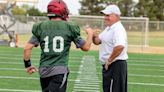 Former TCU football coach visits New Mexico State football camp