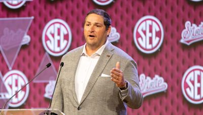 MSU coach Jeff Lebby and Two Other Coaches Go Tie-less at SEC Media Days