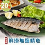 【享吃海鮮】南方澳鮮撈無鹽鯖魚20片組(2片裝/110-120g/片)