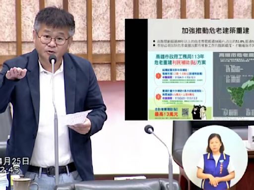 高雄30年老屋全國第三多 58萬戶僅318件申請重建挨批成效差