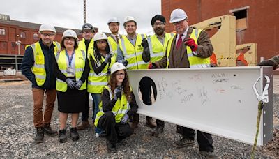 Steel framework works begin on Wolverhampton college campus