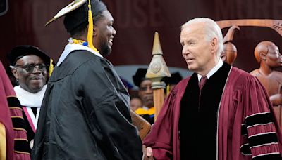 Chicago native, Morehouse College valedictorian calls for cease-fire in Gaza in front of Biden
