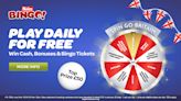 Play Sun Bingo’s new and exclusive Spin Go-Britain Wheel daily to win up to £50