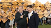 Lib Dem leader Ed Davey keeps up action-packed campaign at football club