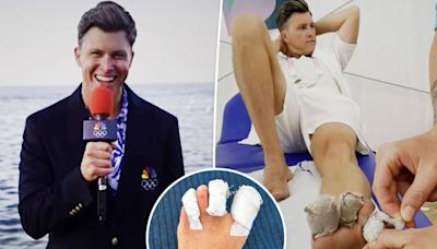 Colin Jost gives ‘foot update’ after exiting Olympics hosting job because of multiple injuries