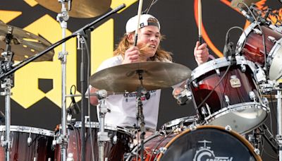 "Watch this!” says Dave Grohl as Shane Hawkins plays drums with Foo Fighters during two consecutive London dates