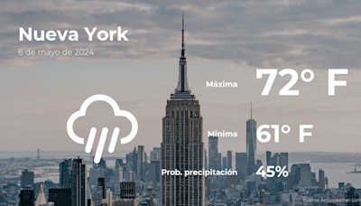 Nueva York: pronóstico del tiempo para este lunes 6 de mayo - El Diario NY