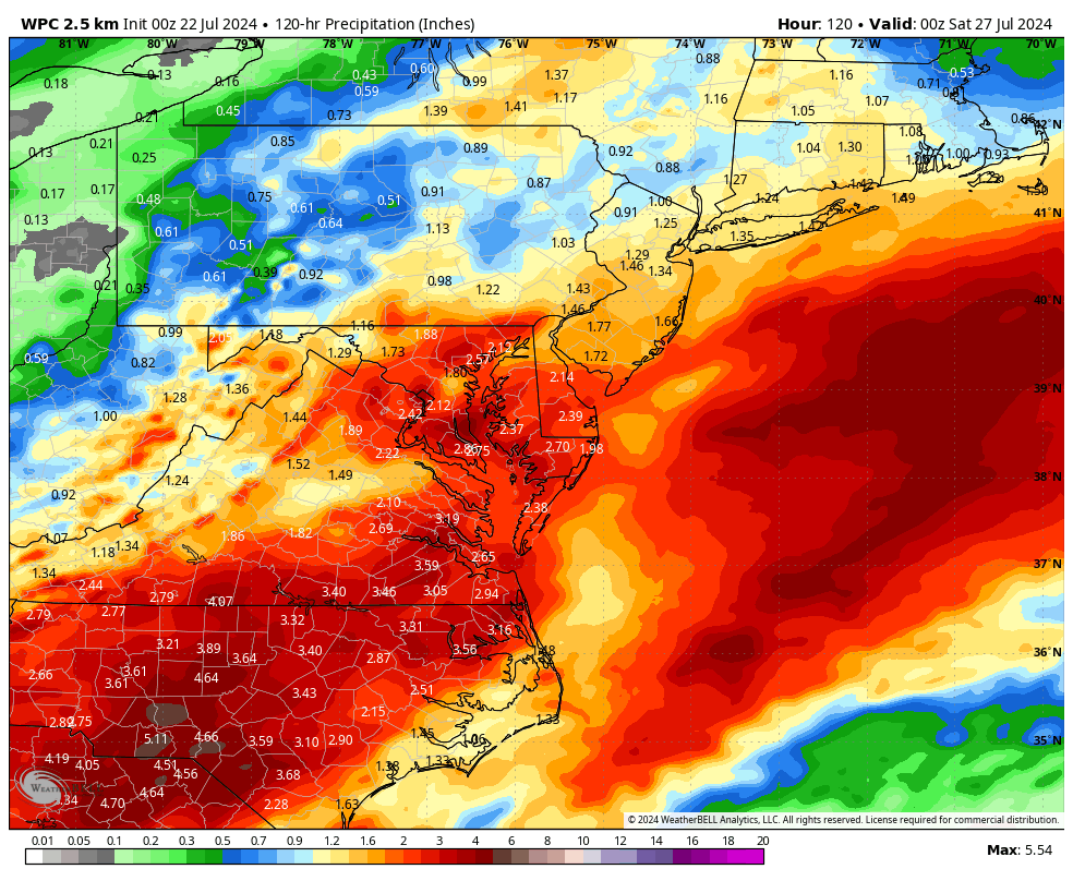 D.C.-area forecast: Downpours are possible daily through Friday