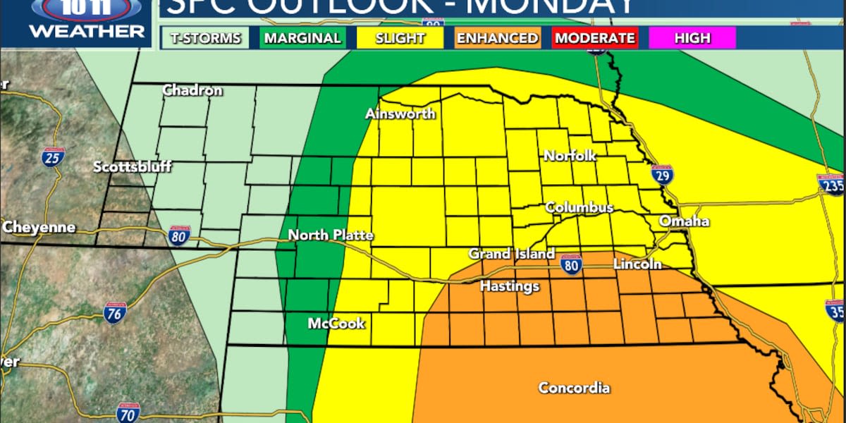 Monday Forecast: Another round of severe thunderstorms possible...