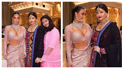 Kim Kardashian can't get enough of Aishwarya Rai: Check out all their photos together from Ambani wedding in Mumbai