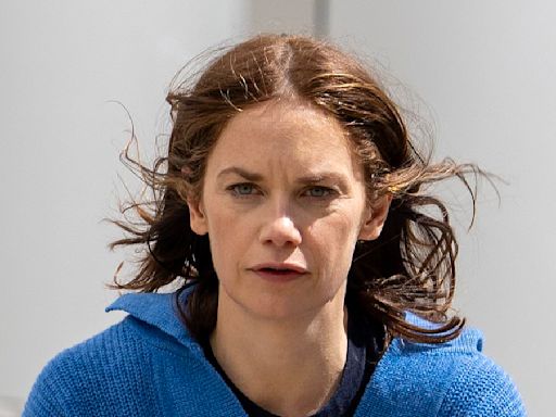 Ruth Wilson seen on the set of new Apple TV+ series Down Cemetery Road