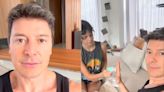 Rodrigo Faro exibe momento de autocuidado com ajuda da filha Helena: "Dia de fazer skincare"