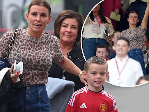 Coleen Rooney spends quality time with her sons at charity match