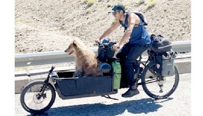 Joven ciclista recorre Chile desde Rancagua al Cabo de Hornos acompañado de su perro