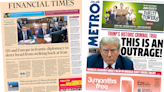 Newspaper headlines: 'Frantic diplomacy' over Iran and Trump trial begins