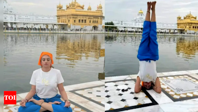 Complaint filed against fashion designer for performing yoga at Golden Temple - Times of India
