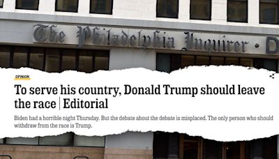 The Philadelphia Inquirer calls on Donald Trump to drop out after debate performance