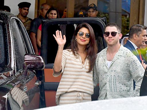 Priyanka, Nick Arrive For Ambani Wedding