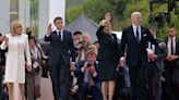 Watch as Emmanuel Macron welcomes Joe Biden and wife Jill to Arc de Triomphe in Paris